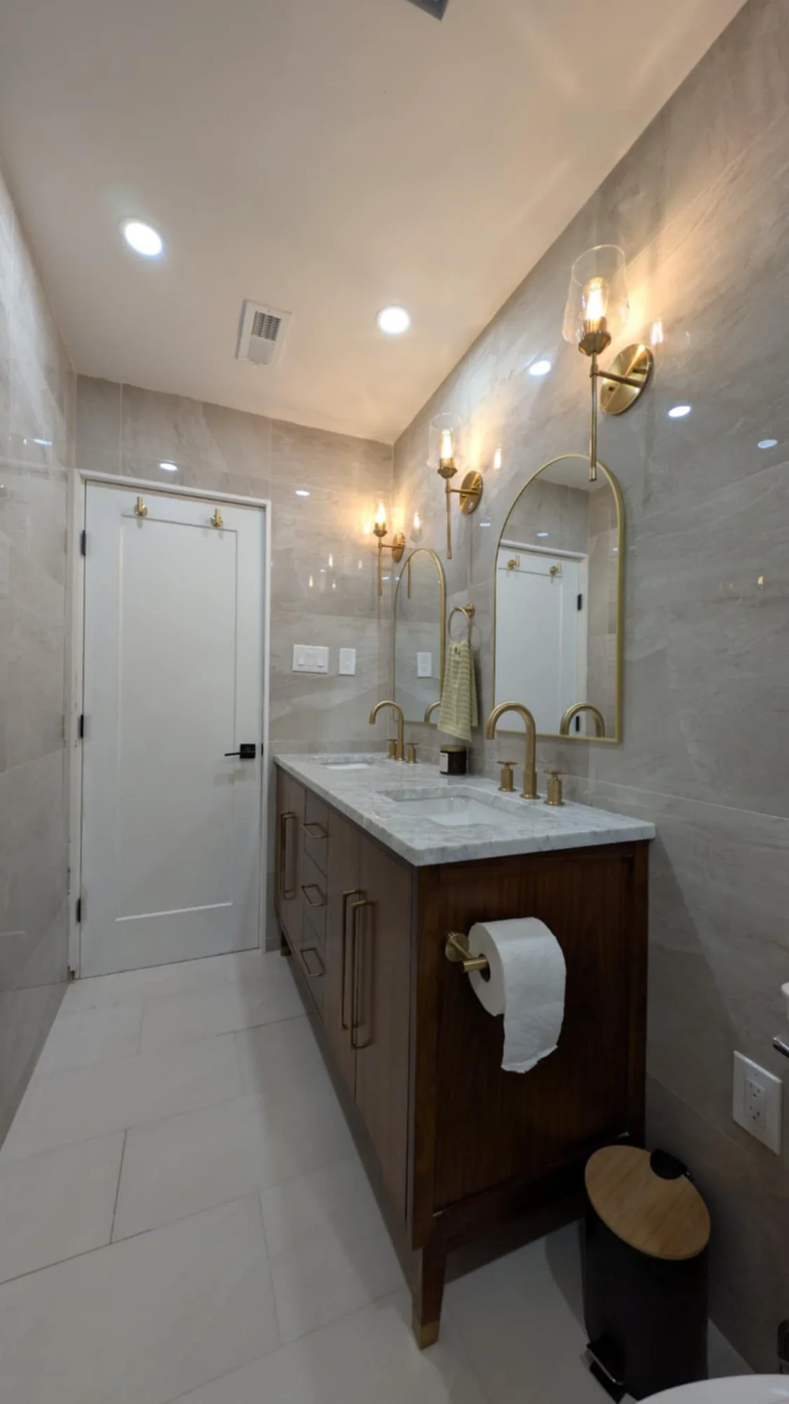 Luxury Bath with Gold Fixtures