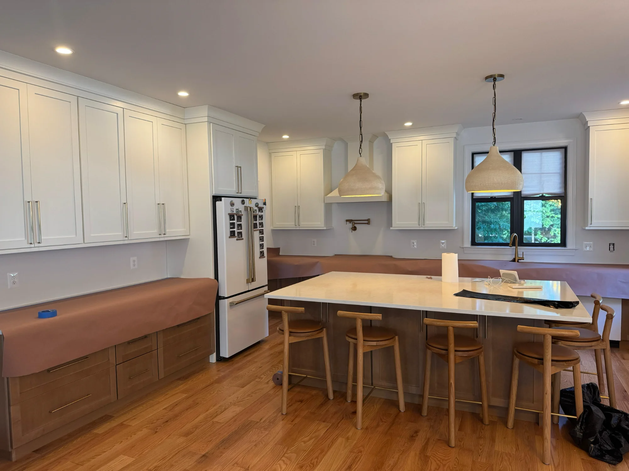 White Cabinet Kitchen with Island