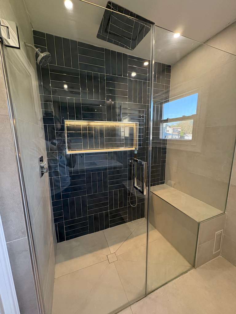 Modern Black Tile Shower